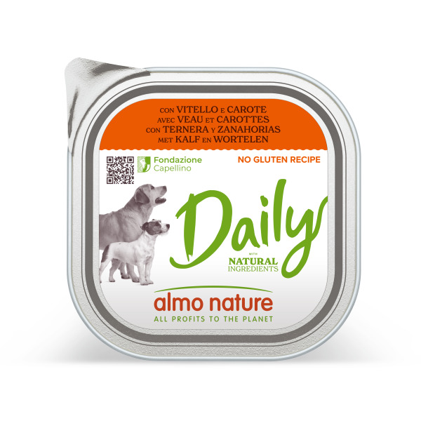 Almo Nature PFC Dog Daily Menu con Vitello e Carote 300 gr.